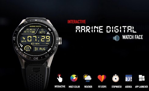Marine Digital Watch Face Unknown