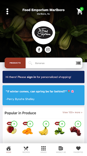 Android application Food Emporium Marlboro screenshort