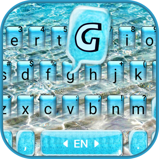 Sea Blue Ripples Keyboard Them