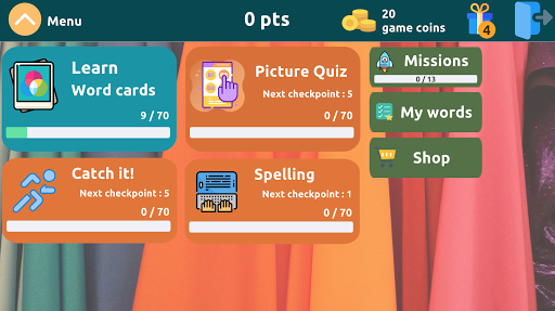 Android application Learn Clothes in English screenshort