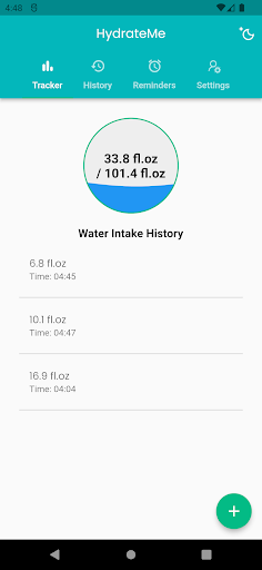 HydrateMe - Hydration Tracker Screen 2