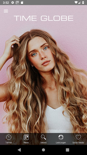 Android application Time Globe Hairstyling screenshort