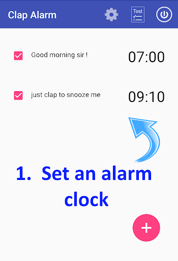 Android application Alarm Clock: Clap to Snooze screenshort