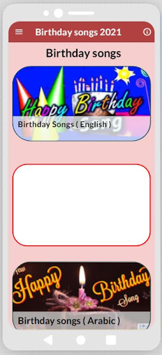 Android application Birthday Songs screenshort