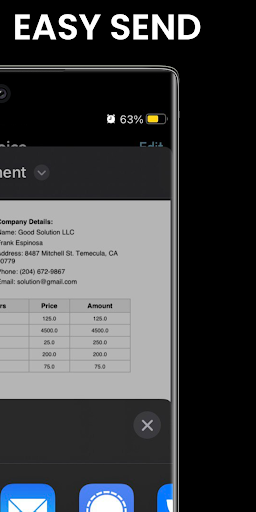 Invoice Maker - Estimate App Screen 3