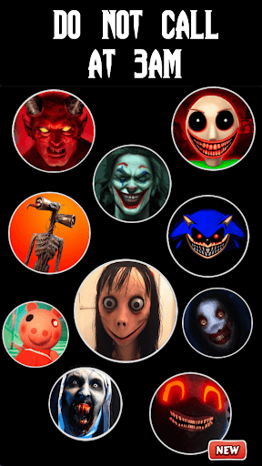 Android application Momo Creepy Horror video Call screenshort