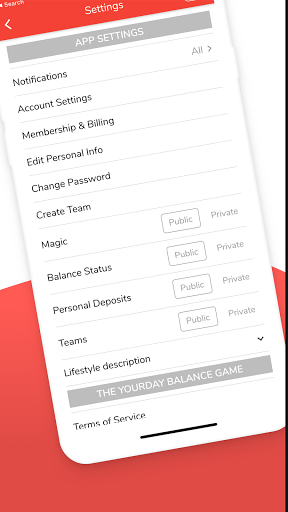 Screenshot of YourDay Balance Game (YDBG)