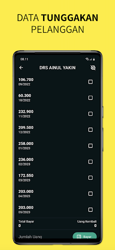 Penagihan PTAMGM Screen 3