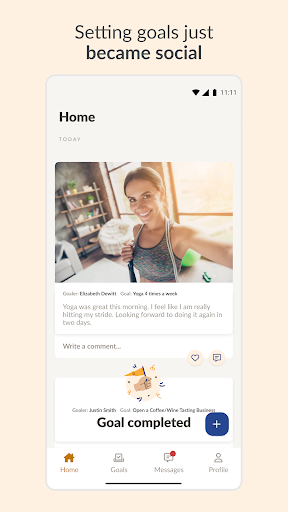 Android application GoalBud screenshort