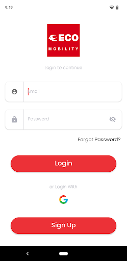 Android application Eco Rent A Car screenshort