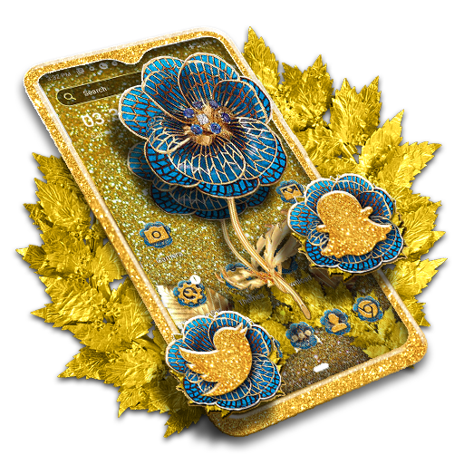 Golden Blue Rose Theme logo