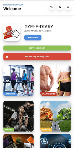 Android application GYMeDIARY - Member App screenshort