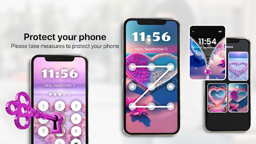 Android application Romantic Zipper Lock Screen screenshort