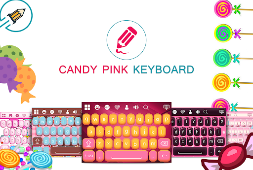 Android application Candy Pink Keyboard screenshort