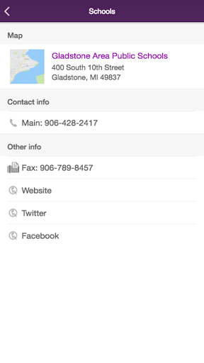 Gladstone Area Schools Screen 2