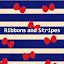 Blue Theme Ribbons and Stripes