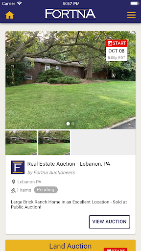 Fortna Auctioneers Screen 3