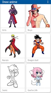 Desenhando Luffy Goku e Naruto ( Personagens dos Animes que eu mais gosto )  