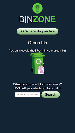 Android application Binzone screenshort