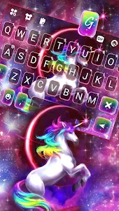 Galaxy Sky Unicorn Keyboard Ba