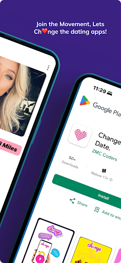 Change : Chat. Reveal. Date. Screen 2
