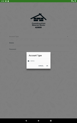 Construction Material Admin