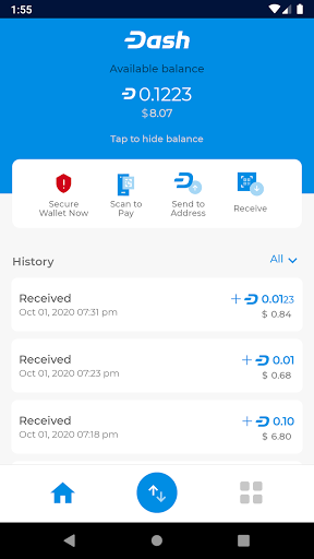Android application Dash Wallet screenshort