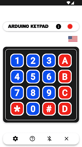 Android application Arduino 4x4 Bluetooth Keypad screenshort
