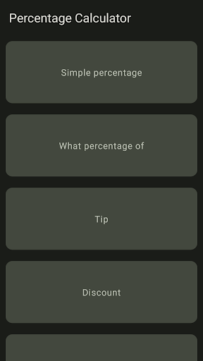 Android application Percentage Calculator screenshort