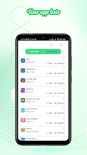 Aperçu de l'application