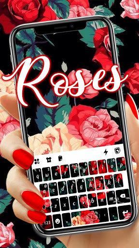 Android application Vintage Rose Keyboard Backgrou screenshort