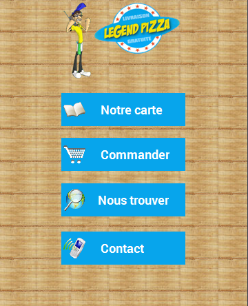 Android application Legend Pizza screenshort