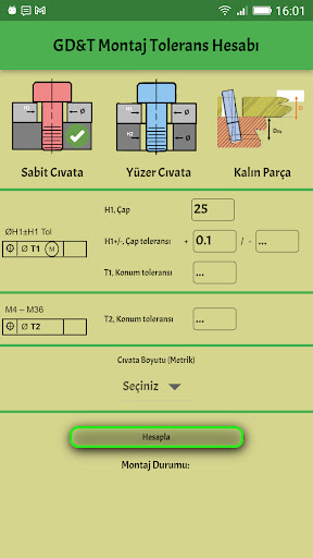 Android application GD&T'de Montaj Kontrolü Pro screenshort