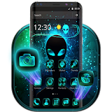 Neon Blue Alien icon