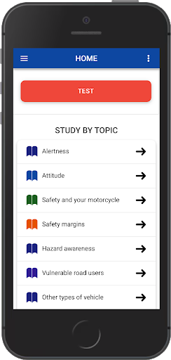 Android application Motorcycle Theory Test 2023 screenshort