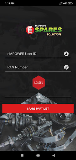 Mahindra eSpares Solution Screen 2
