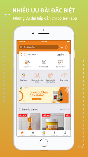 Android application SunMoonE - Dinh dưỡng cân bằng screenshort