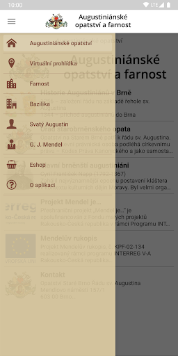 Android application Augustiniánské opatství screenshort