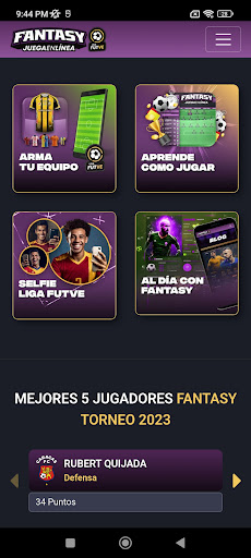 Android application Fantasy FUTVE screenshort