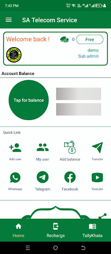 Android application SA Telecom Service screenshort