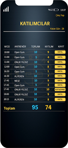 Antrenos Training Screen 2