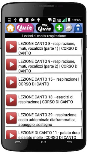 Android application Lezioni di canto screenshort