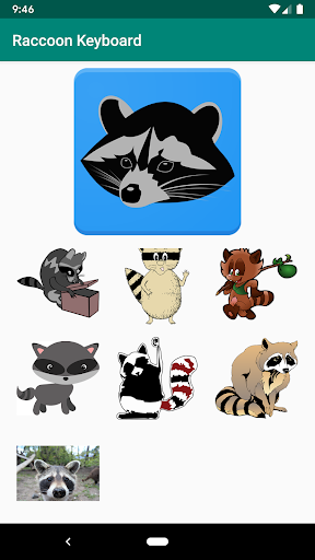 Raccoons Cute Trash Pandas for the GBOARD Keyboard