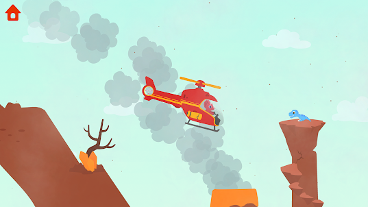恐竜ヘリコプター – 子供用飛行機ゲーム