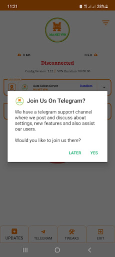 MA NET VPN Screen 2