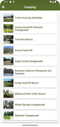 Manitoba RV Parks &Campgrounds Screen 3
