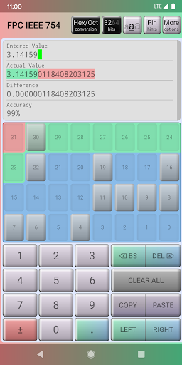 Android application Floating Point Calculator IEEE screenshort