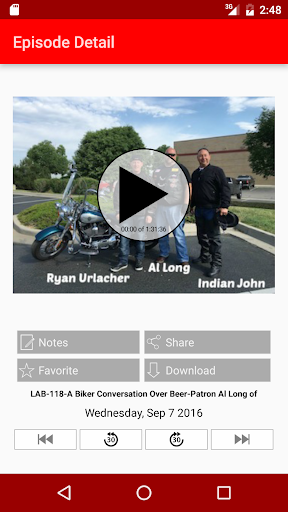 Android application Law Abiding Biker Podcast screenshort