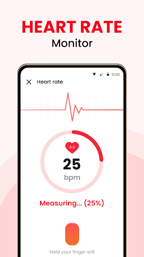 Android application Heart Rate Monitor and Tracker screenshort