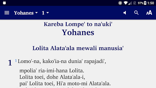 Android application Alkitab Uma screenshort